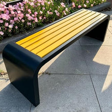 Vttui 2 Person Outdoor Bench, Porch Bench, 150cm Yellow