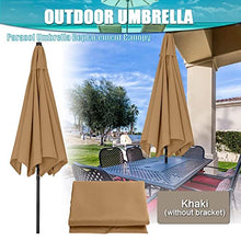 FKTHYO Parasols Replacement Parasol Canopy Cover 3/2.7m 8/6 Ribs Parasol Canopy Cover Replacement Patio Market Umbrella Waterproof Umbrella Replacement Top Shade Cover,Khaki-2.7m/8.8ft (8ribs)
