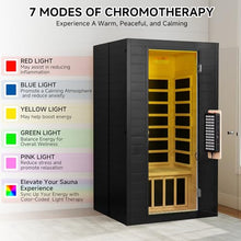 springspa 1-2 Person Full Spectrum Infrared Sauna with Red Light Therapy