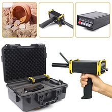 1km Long Range Metal Detector Gold Silver Search Mini GR-100 Black Long Range Detector Series High-Accuracy Detector Waterproof W/Power Adapter Antenna Kit for Gold Copper Gem Diamond Minerals