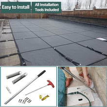 KGBNYSS Pool Cover 4.5 3.5 2.6 m Round Black, Heavy Duty Mesh PP Safety Covers for Swimming Pool Winter Custom Size(32.5ft/9.9m)