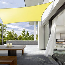 COARBOR 21'x22' Sun Shade Sail Waterproof Canopy with Hardware Kit Rectangle Sunshine Block Polyester for Pergola Carport Awning Patio Yard Deck- Beige