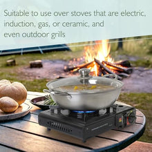 BambooMN Shabu Shabu Hot Pot Wok - 12.5" Stainless Steel - 10 Units