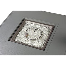 Square 42 in. x 42 in. Aluminum Propane Fire Pit Table with Glass Beads, Two Covers, Lid, 57,000 BTUs in Grey Finish