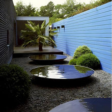 27.56 Inch Outdoor Landscape Fountain, Zen Inspired Simplicity Courtyard Fountain, Mirror Like Water Flow Effect, for Courtyards-M
