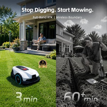 PROUDEER Lawn Mower，No Wire Robot Lawn Mower with Visual+RTK Navigation