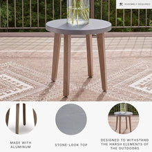 Signature Design by Ashley Round Outdoor End Table, Patio Side Table