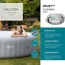 Bestway SaluSpa Grenada AirJet Inflatable Hot Tub 8 Pack Gray
