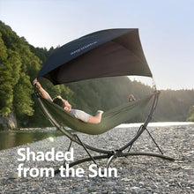 anymaka Set Up in 3 Seconds Adjustable Portable Aluminum Alloy Hammock Stand for Outside with Chair Mode & Lounge Mode up to 105'' (Full Pack Forest Green)