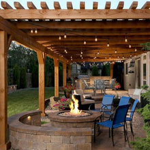 Firegear Match Light Gas Fire Pit Burner Kit (FPB-33RBS31MT-N), Round Bowl Pan, Natural Gas, 33-inch