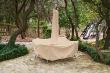 KOVERROOS Weathermax 41451 X-Large Dining Set Cover with Umbrella Hole, 132 by 74 by 28-Inch, Toast