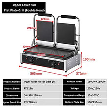Electric Countertop Griddle Grill Stainless Steel Flat Griddle Hotplate Bbq Kitchen Grill Adjustable Temp Control Restaurant Grill for Camping Outdoor Tailgating Kitchen Home Barbecue,813a