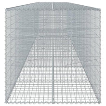 DYRJDJWIDHW Outdoor Planter Flower pots planters for Outdoor Plants plantersGabion Basket with Cover 354.3"x39.4"x39.4" Galvanized IronSuitable for Garden Courtyard