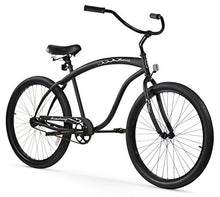 Firmstrong Men's Beach Cruiser Bike 21-Speed 26-Inch Matte Black