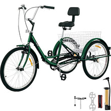 Bkisy Adult Tricycle 24'' 1-Speed Green