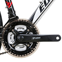 EUROBIKE Road Bike TSM550 21 Speed Dual Disc Brake 54CM 700C 3-Spoke Wheels Black White