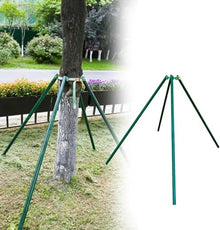 Reusable Landscaping Tree Support - Galvanized Stee Tree Support Round Post, Staking System with Adjustable Hoop, Garden/Yard/Lawn(2.8m/9ft)