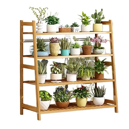 MIIKHI Plant standModern Rustic Plant Trellis Easy to Install Wooden Flower Stand Outdoor Corner Plant Shelf Plant Stand Multiple Plant Shelves Stand for Living Room T