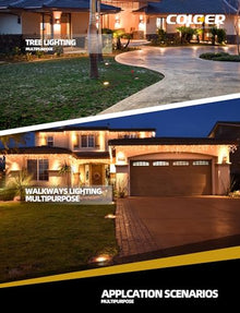 COLOER In-Ground Well Lights LED Outdoor Low Voltage Landscape Lighting 12-Pack 301B