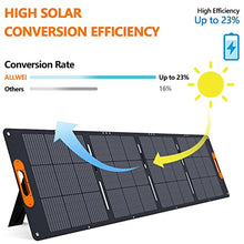 ALLWEI 200W Portable Solar Panel for 1200W 2400W Power Station Solar Generator, Folded 3-in-1 Outputs 18V Solar Charger with Adjustable Kickstand for RV Camping Home