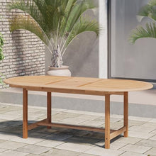 Amazonia Teak Extendable Oval Newcastle Patio Dining Set 7-Piece Brown