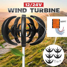 HYZHANHONG 14000W 12V 24V 48V 220V Homeuse Low Noise Vertical Wind Turbine Generator for Wind Power And Solar Systems (Black) with Controller,48v