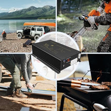 3000Watt Pure Sine Wave Power Inverter 24VDC to 120VAC 6000W Peak Built-in Soft Starter Dual AC Outlets 2× 2.4A USB Port &Hardwire Terminal Off-Grid Solar Converter RV Trucks (U5-300024)
