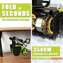Battery Powered Snow Blower 3500W, Snow Blower Cordless