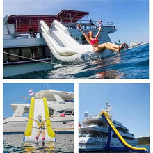 YEYUBIW Large Water Park Yacht Inflatable Slide Summer Yacht Floating Water Slide, Detachable Floating for Commercial Parks, Private Docks,16.4Ft/5M,White