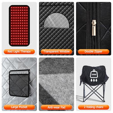 amocane Portable Infrared Sauna with 660nm Red Light, 2 Person Hot Air Sauna Personal Dry Sauna, Full Bady Home Spa, 165℉ Temperature, 2 Large Chairs, 99 Mins Timer
