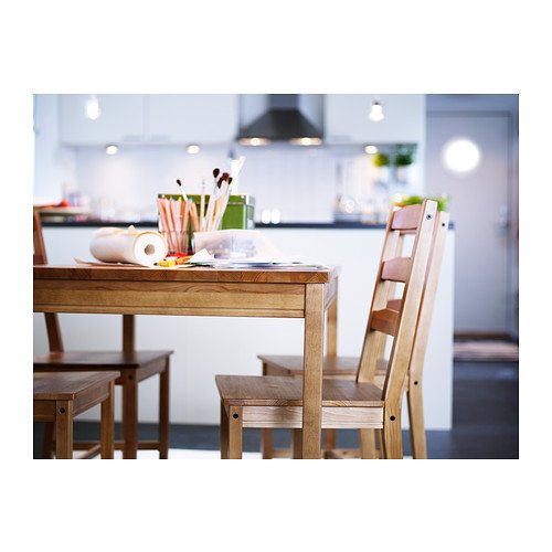 Fasthomegoods Solid Pine Table and 4 Chairs Set