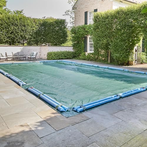 Doheny’s Commercial-Grade Solid 12 Year Winter Pool Cover for Inground Pools – 24' x 44' – Includes Heavy-Duty Water Bag Loops Every 4 Ft to Prevent Water Bag Roll Away