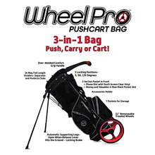 Zero Friction Wheel Pro Push Cart & Stand Bag Black