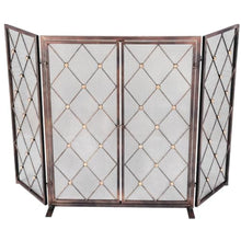 Generic 32 Inch Freestanding Folding Spark Guard with Doors Wrought Iron