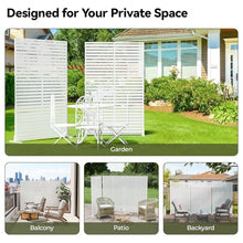 Privacy Screen Outdoor Freestanding Fence Panel with 6 Panel, 72" H×47" W HDPE Decorative Screen Panel with Stand, Air Conditioner Fence, Privacy Panels for Patio, Balcony, Garden, Backyard