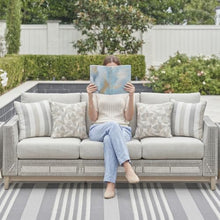 Signature Design by Ashley Seton Creek 3-Seat Wicker Patio Sofa, Gray