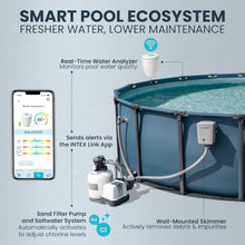 INTEX UltraLuxe 24ft x 52in Round Above Ground Pool Set, Smart WiFi Enabled