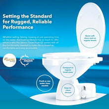 Jabsco Quiet Flush E2 Marine Toilet Fresh Water 12 Volt Compact