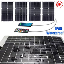 JYYEUTVCJ 6000W Off-Grid Solar Power Kit with 100W Waterproof Solar Panel & 50A Charge Controller for RVs, Boats(Black)