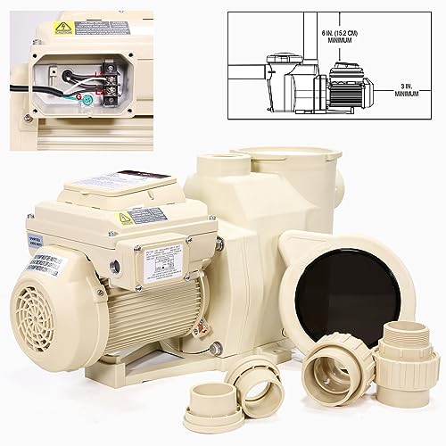 XtremepowerUS 3.0HP High-Flo Pool Pump Variable Speed In-Ground Pool - Energy Star Certified