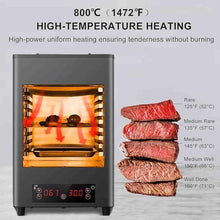 PtaTritious 1700W/3400 W Electric Steak Broiler. Infrared Grill Steakhouse Grill Electric Steak Broiler, Temperature Adjustable for Cooking Steak, Lamb Chops, Chicken, Pizza B