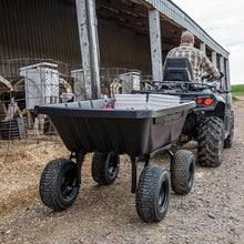 Yutrax Towable Poly Cart WW16P, 16 cu. ft. Capacity, Easy Dump, Black