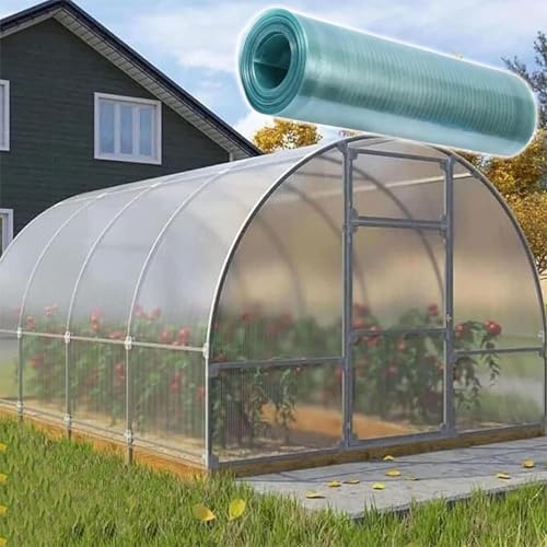Suwooy Greenhouse Roofing Sheets,0.8mm Polycarbonate Roof Panels,Cold Frame Replacement Plastic Roof Sheet,Easy to Bend and Cut Glassfiber Sheet,Waterproof/Rainproof/Uv Protection,W×L-59×787in