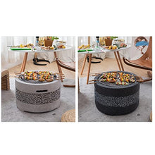 FYorbitH Barbecue Table Household Indoor Barbecue Table Baking Stove Baking Basin Grill Rack Charcoal Stove Baking Stove Cooking Tea Barbecue Stove Grill Table(White,Medium)