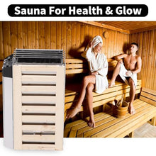 LADECNERHT Home Sauna,Sauna Heater 3.6kw 30 to 70 °c Overheating Protection Thermostat Sauna Heater Electric Sauna Stove Wet&Dry, Comes with a Box of Sauna Stones and Thermometer