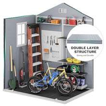 DWVO 6x4.4ft Resin Large Storage Shed with Window & Vents & Floor