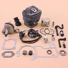 AFcBa 54mm Cylinder Piston Crankshaft Ignition Coil Gasket Oil Filter Line Hose Set Kit Fit for MS660 066 MS 660 Replacement Parts