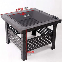 KOMFGT Fire Pits Outdoor Garden Wood-Burning Fire Pit Bowl Terrace Table Set, Outdoor Fireplace Wood-Burning Brazier