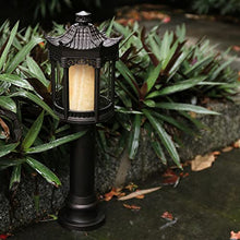 KADELONG Antique Outdoor Yard Lamps E27 1-Light Waterproof Lawn Lights Garden Exteriors Path Lights Landscape Patio Porch Pathway Driveway Floor Mount Lighting Fixture H20.09in,Chandelier Lighting
