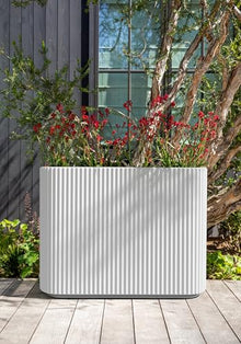 Veradek Demi Series Span Planter - Tall and Wide Outdoor Planter with Shelf